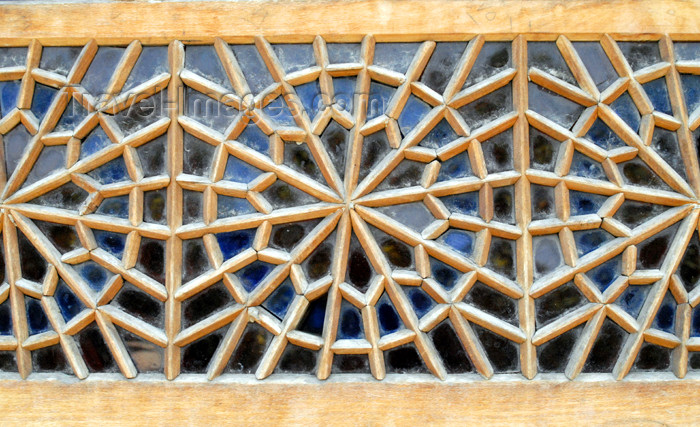 iran252: Iran - Shiraz: Karim Khan Zand citadel - external side of a window with Persian stained glass - photo by M.Torres - (c) Travel-Images.com - Stock Photography agency - Image Bank