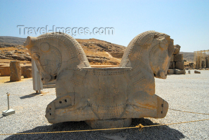 iran281: Iran - Persepolis: double-headed kneeling bull - photo by M.Torres - (c) Travel-Images.com - Stock Photography agency - Image Bank