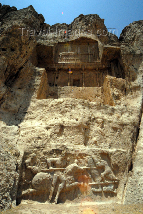 iran320: Iran - Naqsh-e Rustam: tomb attributed to Artaxerxes I Makrocheir - photo by M.Torres - (c) Travel-Images.com - Stock Photography agency - Image Bank