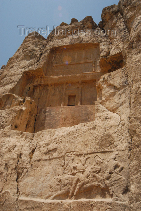 iran323: Iran - Naqsh-e Rustam: tomb attributed to Darius II Nothus and Bahram II relief - photo by M.Torres - (c) Travel-Images.com - Stock Photography agency - Image Bank