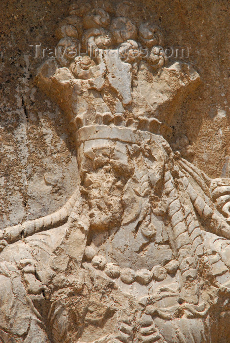 iran331: Iran - Naqsh-e Rustam: investiture of Narseh relief - female figure - photo by M.Torres - (c) Travel-Images.com - Stock Photography agency - Image Bank