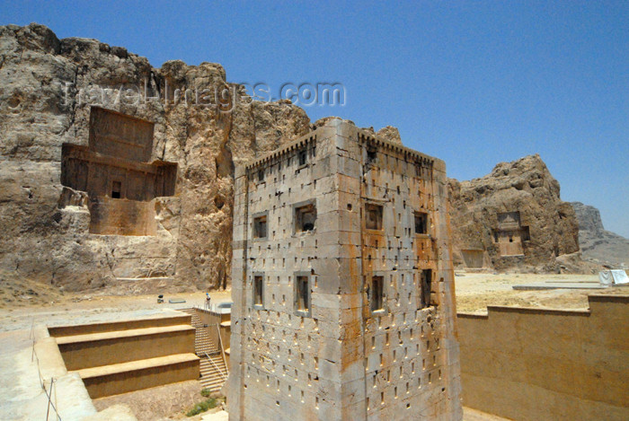 iran334: Iran - Naqsh-e Rustam: Ka'bah-i Zardusht - Zarathustra's kaaba and the Achaemenian necropolis - photo by M.Torres - (c) Travel-Images.com - Stock Photography agency - Image Bank