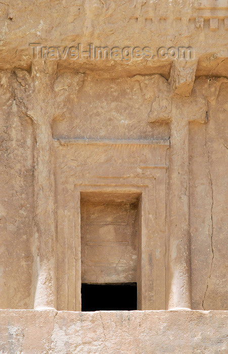 iran337: Iran - Naqsh-e Rustam: entrance the the tomb attributed to Darius II Nothus - photo by M.Torres - (c) Travel-Images.com - Stock Photography agency - Image Bank