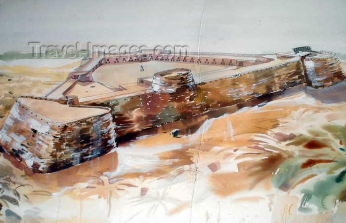 iran366: Iran - Hormuz island: watercolour - Portuguese castle - photo by M.Torres - (c) Travel-Images.com - Stock Photography agency - Image Bank