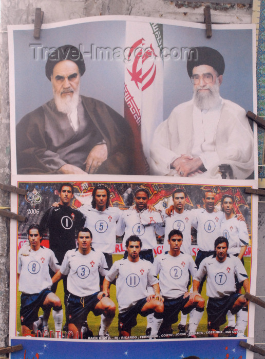 iran389: Iran -  Bandar Abbas: local pop idols, the Mullahs (Khomeni and Khamenei) and the Portuguese football team - photo by M.Torres - (c) Travel-Images.com - Stock Photography agency - Image Bank