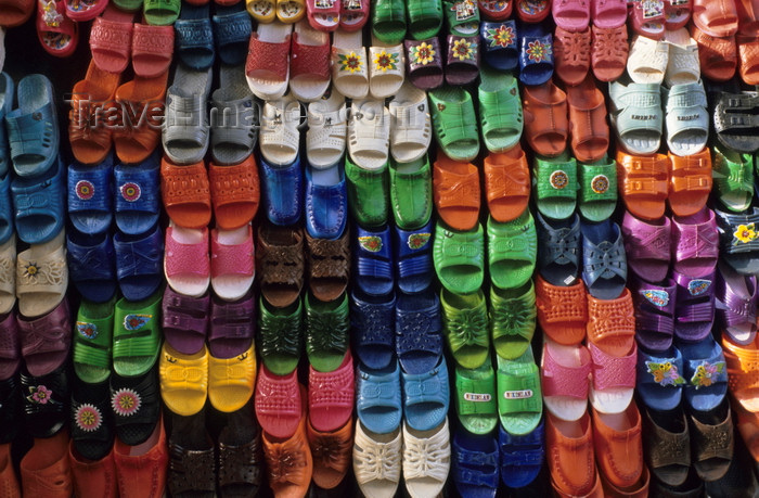 iran406: Iran - Kashan, Isfahan province: plastic slippers in the bazaar - photo by W.Allgower - (c) Travel-Images.com - Stock Photography agency - Image Bank