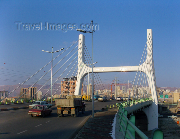 iran482: Tabriz - East Azerbaijan, Iran: cable-stayed bridge - photo by N.Mahmudova - (c) Travel-Images.com - Stock Photography agency - Image Bank