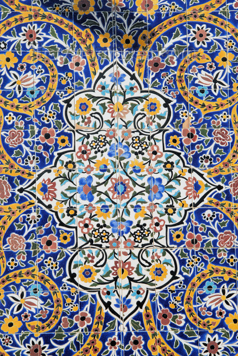 iran79: Iran - Tehran - bazar mosque - tiles - photo by M.Torres - (c) Travel-Images.com - Stock Photography agency - Image Bank