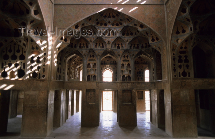 iran9: Iran - Isfahan: Ali Qapu palace - the music room - photo by W.Allgower - (c) Travel-Images.com - Stock Photography agency - Image Bank