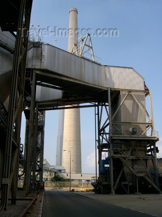 israel135: Israel - Qesarriya / Caesarea Maritima / Caesarea Palaestina - Hadera: Orot Rabin power station - coal-powered power plant - industry - photo by Efi Keren - (c) Travel-Images.com - Stock Photography agency - Image Bank