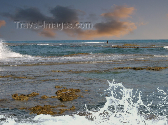 israel160: Israel - Kibbutz Sdot Yam: lonely in the sea - photo by Efi Keren - (c) Travel-Images.com - Stock Photography agency - Image Bank