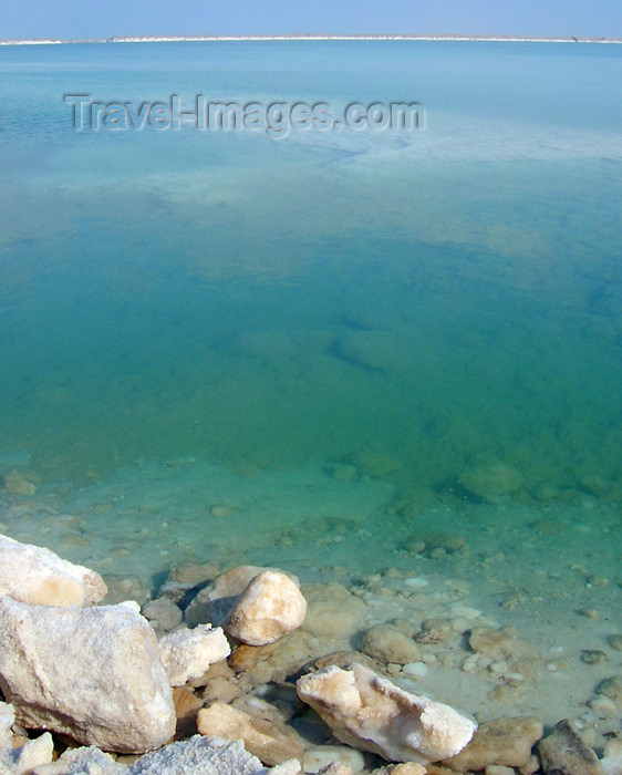 israel207: Israel - Dead sea: salt boulders and emerald waters - photo by Efi Keren - (c) Travel-Images.com - Stock Photography agency - Image Bank