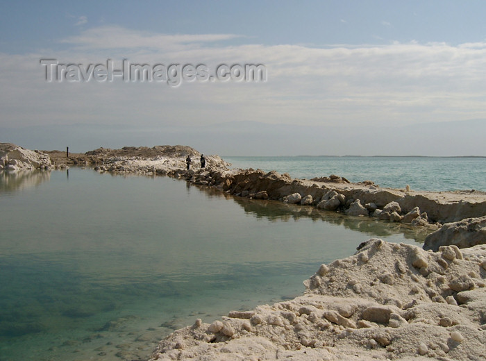 israel210: Israel - Dead sea: salt island - lagoon - photo by Efi Keren - (c) Travel-Images.com - Stock Photography agency - Image Bank