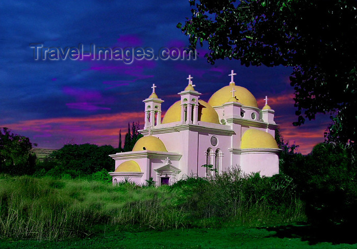 israel224: Israel - Sea of Galilee / Lake Tiberias: Orthodox church - saturated colors - near Tveria - photo by E.Keren - (c) Travel-Images.com - Stock Photography agency - Image Bank