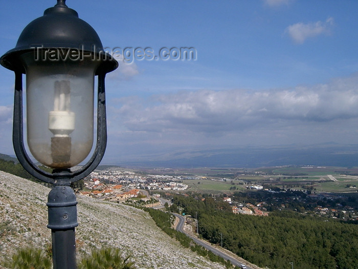 israel242: Israel - Tzfat: view of the valley - lamp - photo by E.Keren - (c) Travel-Images.com - Stock Photography agency - Image Bank