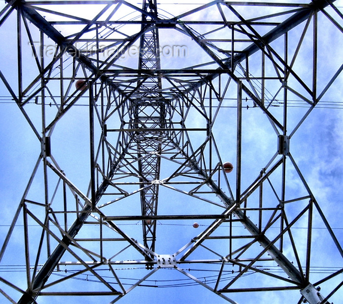 israel275: Israel - Hadera, Haifa district: electrical pylon - power lines - electric post - photo by Efi Keren - (c) Travel-Images.com - Stock Photography agency - Image Bank