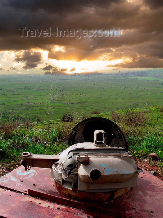 israel350: Golan Heights, Israel: view over the valley of Galilee from an old tank turret - remains of the Six-Day War - photo by E.Keren - (c) Travel-Images.com - Stock Photography agency - Image Bank