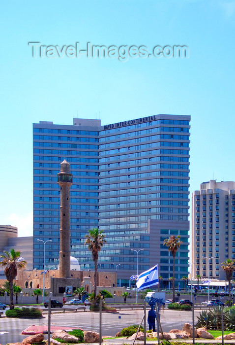 israel377: Tel Aviv, Israel: David Intercontinental Hotel, Dan Panorama Hotel and Hassan Bek Mosque - Kaufman St - photo by E.Keren - (c) Travel-Images.com - Stock Photography agency - Image Bank