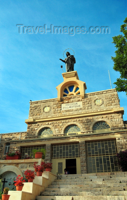 israel412: Deir Rafat monastery, Mateh Yehuda region, Jerusalem district, Israel: facade with statue of the Virgin Mary and the words 'Queen of Palestine' - Catholic Monastery of the Mother of God - the queen of Palestine and Holy Land  - photo by M.Torres - (c) Travel-Images.com - Stock Photography agency - Image Bank