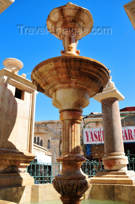 israel428: Jerusalem, Israel: Muristan ornamental fountain and market, Suq Aftimos - the fountain honors Sultan Abed al-Hamid II - Muristan, Christian quarter - photo by M.Torres - (c) Travel-Images.com - Stock Photography agency - Image Bank