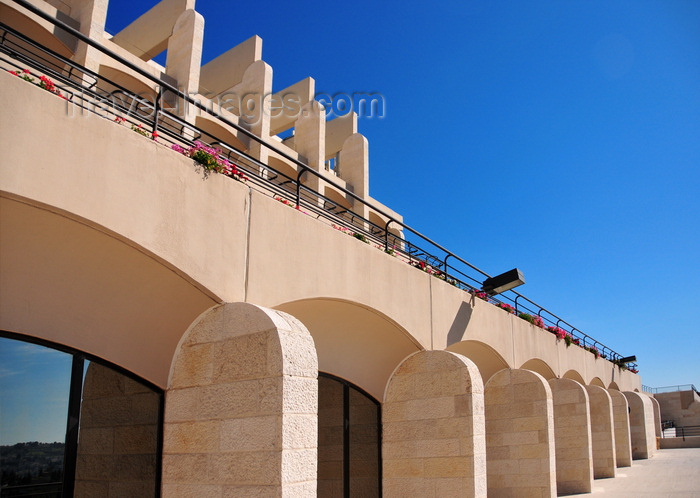 israel482: Jerusalem, Israel: balcony at the Regency Hotel, aka Dan Jerusalem Hotel - Lehi St - architect David Reznik used a terraced design due to the hotel's location on the slopes of Mount Scopus - photo by M.Torres - (c) Travel-Images.com - Stock Photography agency - Image Bank