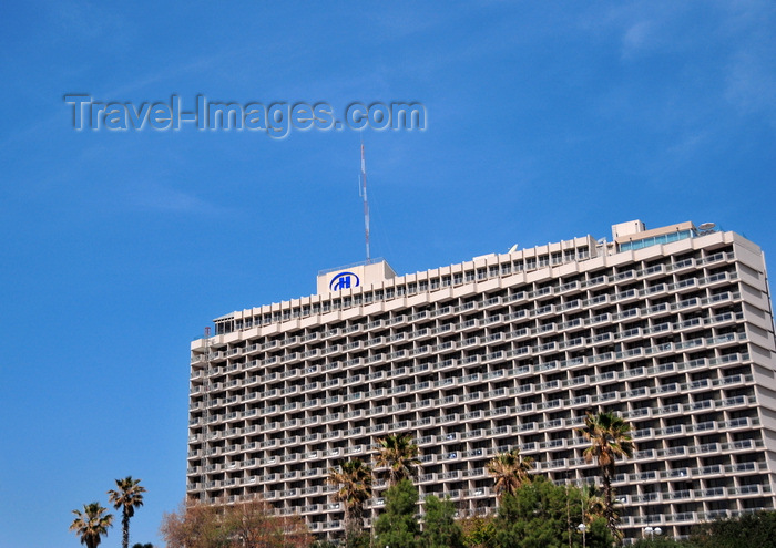 israel78: Tel Aviv, Israel: the seafront Hilton Hotel and sky - photo by M.Torres - (c) Travel-Images.com - Stock Photography agency - Image Bank