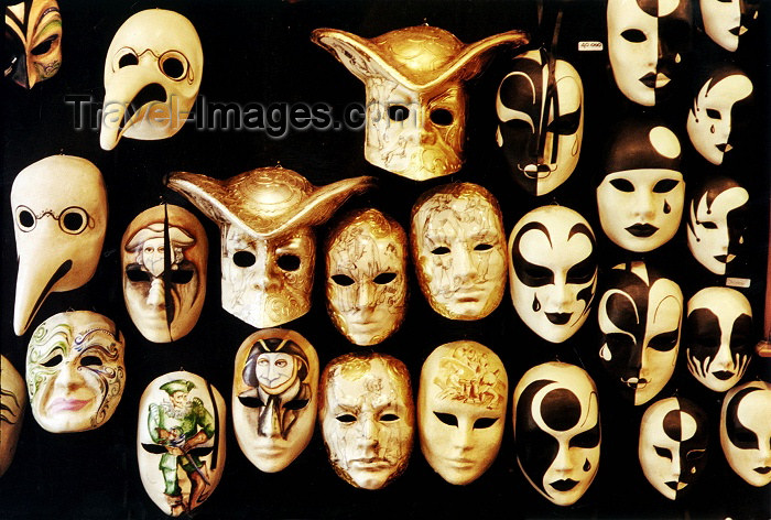 italy141: Italy - Venice: Venetian carnival masks (photo by J.Rabindra) - (c) Travel-Images.com - Stock Photography agency - Image Bank