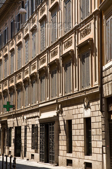 italy363: Rome, Italy: pharmacy in Piazza San Silvestro - photo by I.Middleton - (c) Travel-Images.com - Stock Photography agency - Image Bank