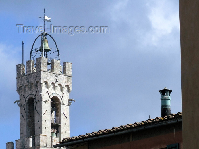 italy398: Italy / Italia - Siena  (Toscany / Toscana) / FLR : Torre del Mangia - seethrough - Unesco world heritage site - photo by M.Bergsma - (c) Travel-Images.com - Stock Photography agency - Image Bank