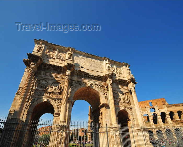 italy40: Rome, Italy: Arch of Constantine - Via Triumphalis - Arco di Costantino - photo by M.Torres - (c) Travel-Images.com - Stock Photography agency - Image Bank