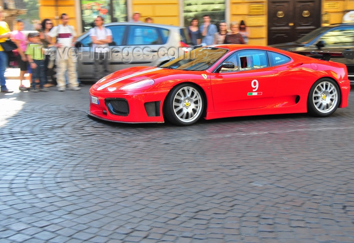 file italy452 Rome Italy Ferrari 430 sports car on Via 4 Novembre 