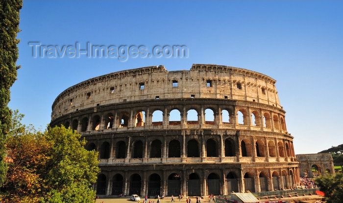 italy473: Rome, Italy:  Colosseum - the Flavian Amphitheater - marble façade - photo by M.Torres - (c) Travel-Images.com - Stock Photography agency - Image Bank