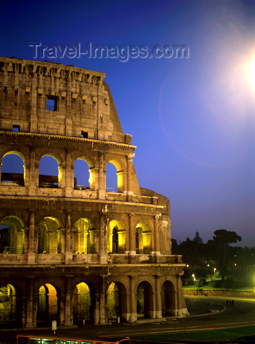 italy478: Rome, Italy: Colosseum - nocturnal view - built for 80,000 spectators - photo by J.Fekete - (c) Travel-Images.com - Stock Photography agency - Image Bank