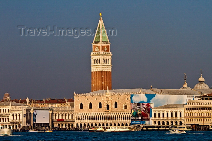 italy524: Campanile di San Marco and Doges Palace from the Grand Canal, Venice - photo by A.Beaton - (c) Travel-Images.com - Stock Photography agency - Image Bank