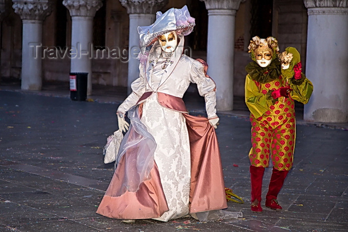 italy533: Carnival participants with Carnival costumes in Piazza San Marco, Venice - photo by A.Beaton - (c) Travel-Images.com - Stock Photography agency - Image Bank