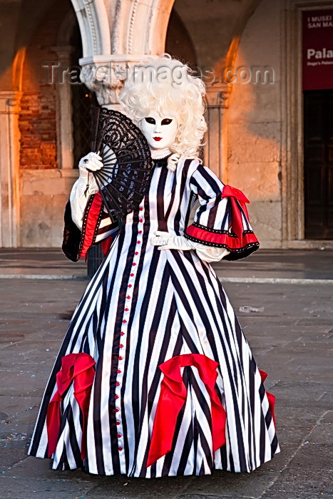 italy536: Carnival participant with Carnival costume in Piazza San Marco, Venice - photo by A.Beaton - (c) Travel-Images.com - Stock Photography agency - Image Bank