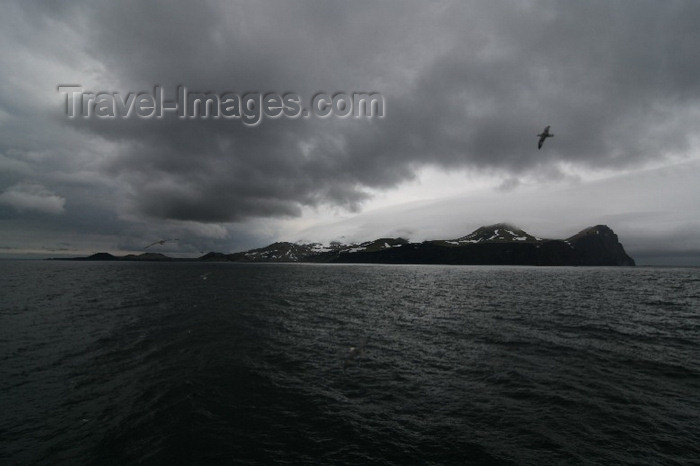 jan-mayen1: Jan Mayen island: view of South-Jan and the Rudolftoppen  - photo by R.Behlke - (c) Travel-Images.com - Stock Photography agency - Image Bank