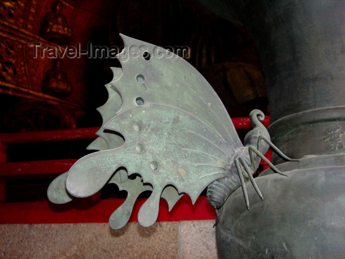 japan61: Japan (Honshu island) - Nara: butterfly by the the Great Buddha - Todai-ji Buddhist Temple - photo by G.Frysinger - (c) Travel-Images.com - Stock Photography agency - Image Bank