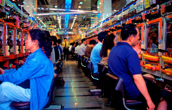 japan83: Pachinko game hall interior, Tokyo, Japan. photo by B.Henry - (c) Travel-Images.com - Stock Photography agency - Image Bank