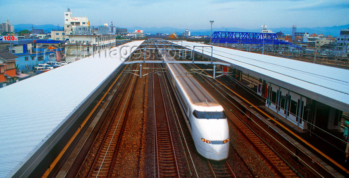 japan90: High speed bullet train - Shinkansen 300 - Japan Railways, Tokyo, Japan. photo by B.Henry - (c) Travel-Images.com - Stock Photography agency - Image Bank