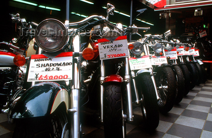 japan91: Motorcycle shops, Tokyo, Japan. photo by B.Henry - (c) Travel-Images.com - Stock Photography agency - Image Bank