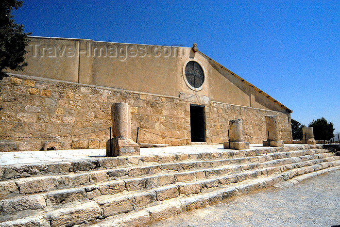 jordan121: Mount Nebo - Madaba governorate - Jordan: façade of the Basilica built by the Franciscans over the ruins - photo by M.Torres - (c) Travel-Images.com - Stock Photography agency - Image Bank