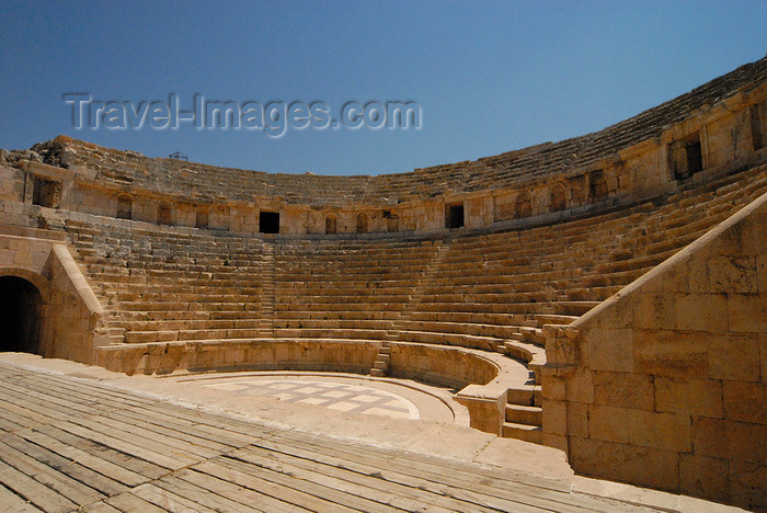 jordan179: Jerash - Jordan: North Theatre - view from the stage - seating for 2000 - Roman city of Gerasa - photo by M.Torres - (c) Travel-Images.com - Stock Photography agency - Image Bank