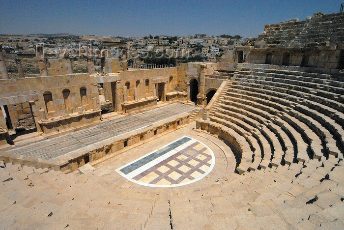 jordan180: Jerash - Jordan: North Theatre - built during the reign of Marcus Aurelius - Roman city of Gerasa - photo by M.Torres - (c) Travel-Images.com - Stock Photography agency - Image Bank