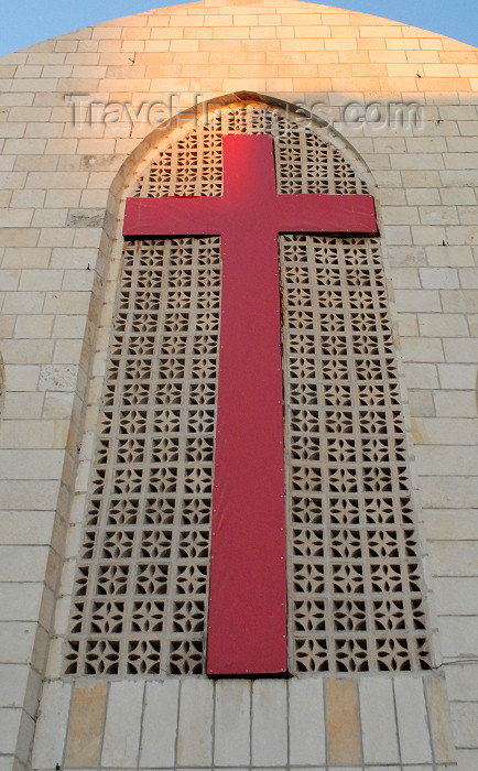jordan208: Amman - Jordan: Coptic Orthodox Church - window with cross - photo by M.Torres - (c) Travel-Images.com - Stock Photography agency - Image Bank