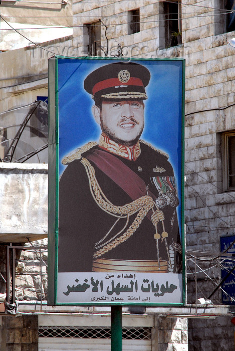 jordan215: Amman - Jordan: posters of king Abdullah II are all over - photo by M.Torres - (c) Travel-Images.com - Stock Photography agency - Image Bank