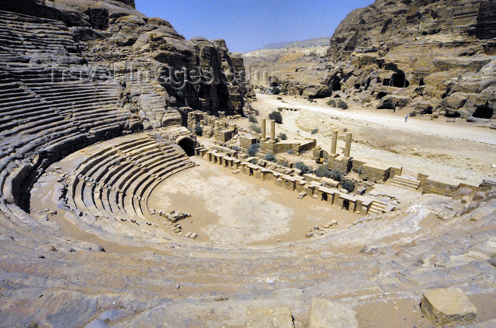 jordan272: Jordan - Petra: the Theatre - from above - photo by M.Torres - (c) Travel-Images.com - Stock Photography agency - Image Bank