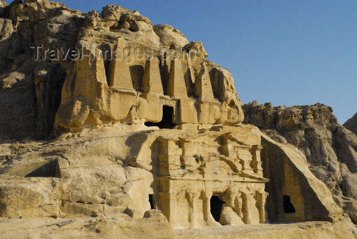 jordan274: Jordan - Petra: Tomb of the Obelisks on Bab-as-Siq - photo by M.Torres - (c) Travel-Images.com - Stock Photography agency - Image Bank