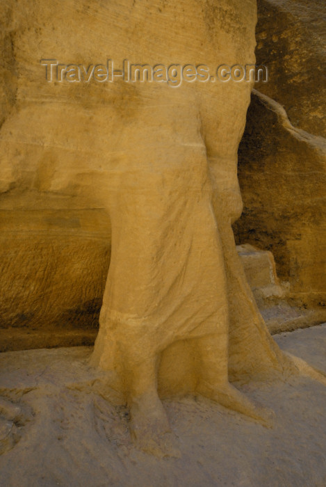 jordan282: Jordan - Petra: Siq - a man fades into the rock - photo by M.Torres - (c) Travel-Images.com - Stock Photography agency - Image Bank