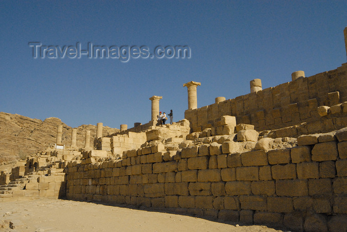 jordan291: Jordan - Petra: Great Temple - photo by M.Torres - (c) Travel-Images.com - Stock Photography agency - Image Bank